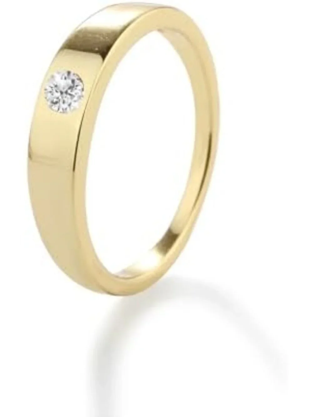 Stunning 14K Gold-Plated CZ Band Ring | Elegant Fashion Jewelry Accessory